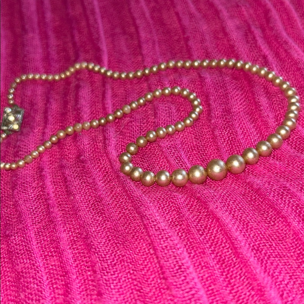 Elegant Gold Pearl Necklace 7  1/2” Vintage - Picture 3 of 3